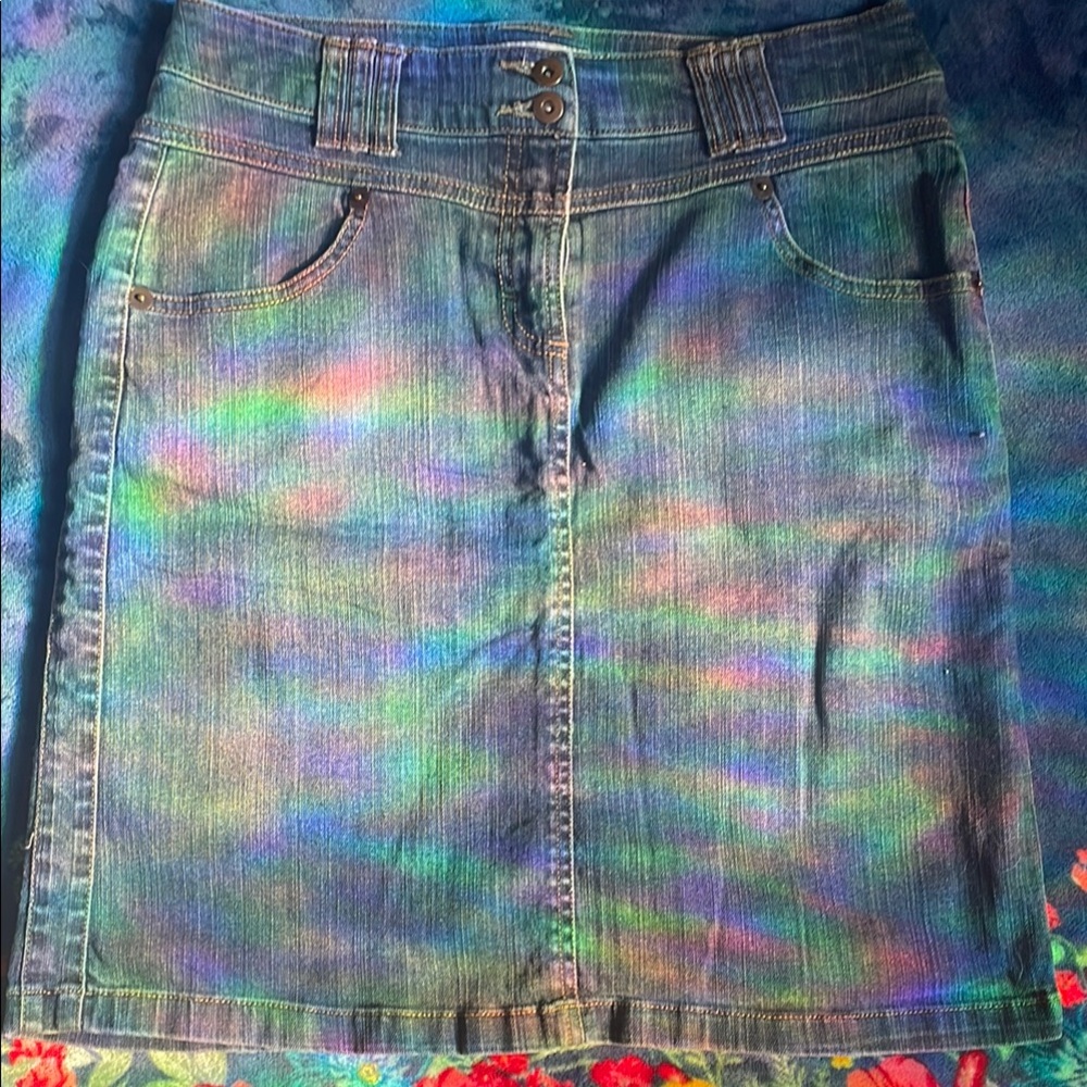 Knee length Denim Skirt